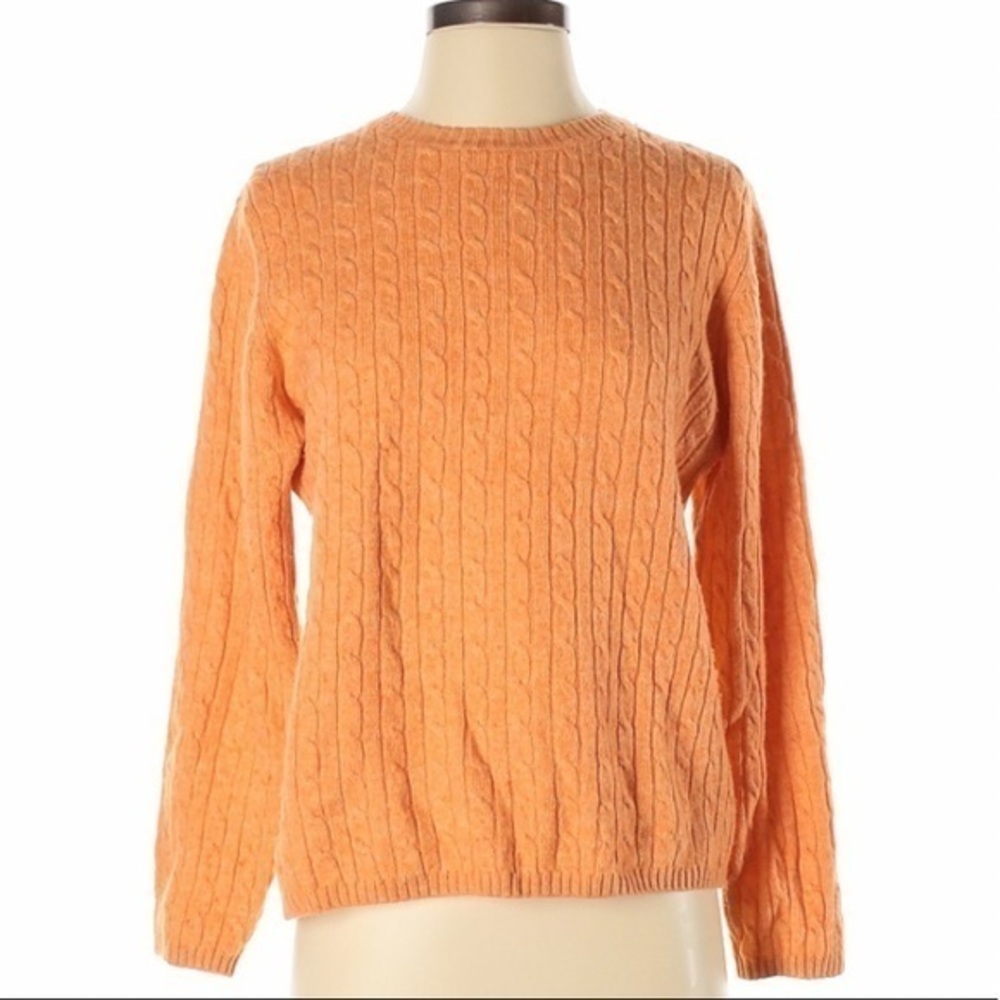 L.L. Bean Vintage Orange Lamb’s Wool Sweater